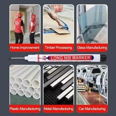 8Pcs/Set 20Mm Deep Hole Long Nib Head Markers for Metal Perforating Pen