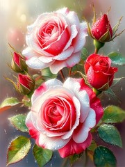 Diamond Paintings Kits for Beginners,Flower Diamond Arts Kits for Adults,Full Ro
