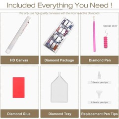 Cross Diamond,Art Painting Kits for Adults Beginner, Sunflower 5D DIY Round Full
