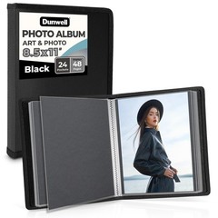 Dunwell Art Portfolio 8.5×11 Folder (Black), 8.5×11″ w/ BLK Paper, Black