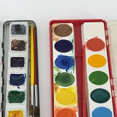 Vintage Prang Eight Water Colors paint set The American Crayon Company And Other