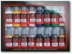 16PCS Acrylic Vallejo Game Color Introduction Set Acrylic Colors 18 ml (0.60oz)