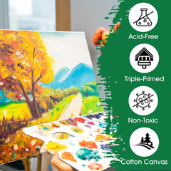 Stretched Canvas for Painting, 60 Pack Multi Size11X14, 8X10, 5X7, 4X6, 4X4, Bla
