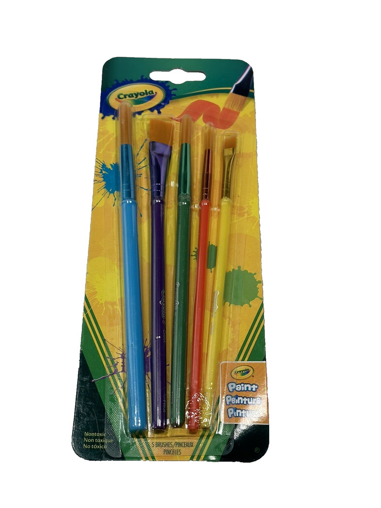 5 count 1 pack crayola paint brushes
