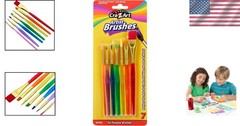 Artist Brushes 7 Count All Purpose Translucent Handles Acrylic Paint Quality