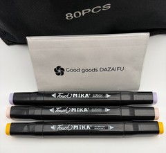 Touch Mika 80 Colors Alcohol Markers Set Twin Tip Sketch Manga Illustration USED