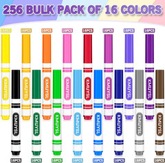 Washable Markers Bulk, Assorted Colors – Broad Line Conical Tip Coloring Markers