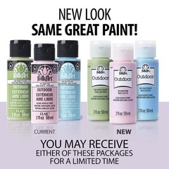 FolkArt Outdoor Gloss Acrylic Craft 2 Fl Oz (Pack of 12), 12 Assorted Colors