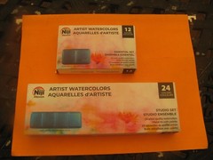Brand New-Niji Premier Artist Watercolors Studio Set, 24ct & Essential Set 12ct