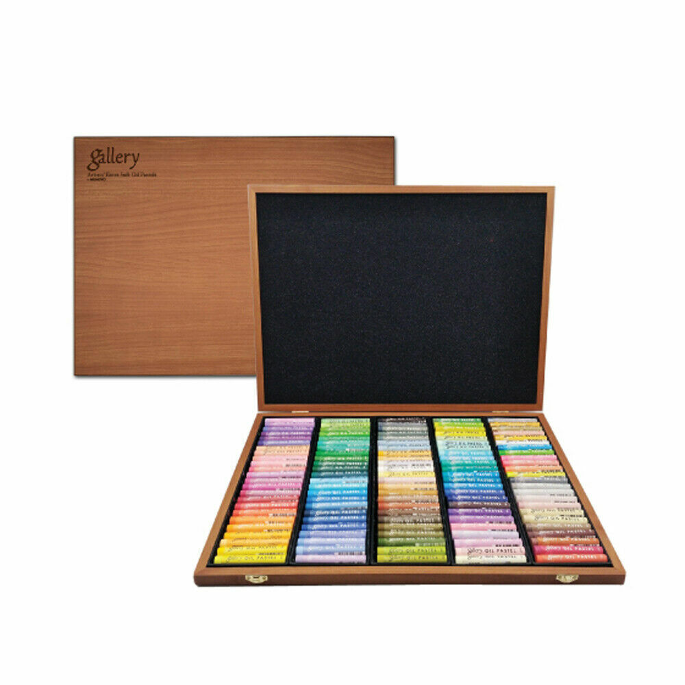 Mungyo Gallery Artists’ Soft Oil Pastel Set 120 Color Pastels Wood MOPV-120W