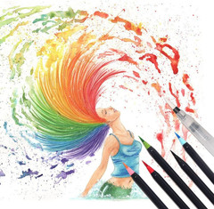 Watercolor Brush Pens Set – Premium Soft Flexible Dual Tips Coloring Brush Pen &