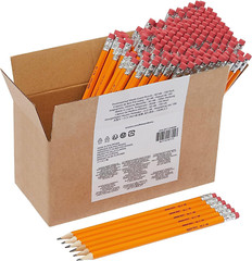 Amazon Basics Woodcased #2 Pencils, Pre-Sharpened, HB Lead Bulk Box, 150 Count,
