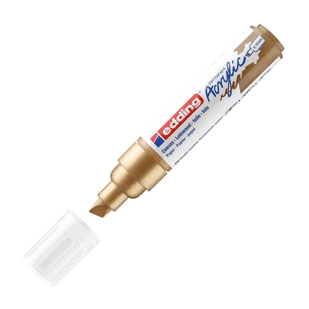 Edding 5000 Acrylic Marker Broad – Gold – 1 Waterproof Office Product
