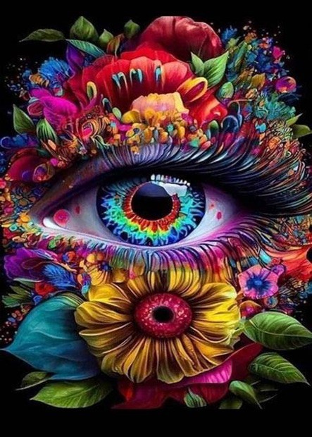 Floral Eye DIY Full Round Drill 30x40cm Diamond Painting