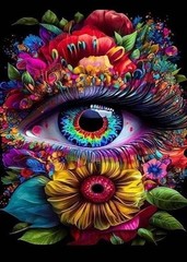 Floral Eye DIY Full Round Drill 30x40cm Diamond Painting