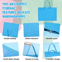 1 Pcs 48 x 36 Inch Art Portfolio Bag Large Size Art Supply Bag with Nylon Sho…