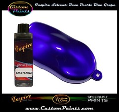 INSPIRE AIRBRUSH BASE PEARLZ BLUE GRAPE 4oz (SOLVENT), CUSTOM PAINT, ARTIST, HOK