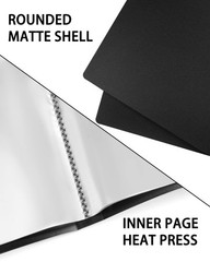 Binder with Plastic Sleeve 4 Pack 8.5″x11″ Demo Book Black Portfolio Folder w…