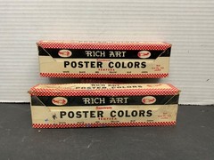 2 VINTAGE Rich Art Spectrum poster color paints in boxes -DRIES-DISPLAYABLE