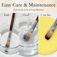 26Pcs Paint Brush Set with Stand-Up Brush Case, Travel Watercolor Acrylic Pai…