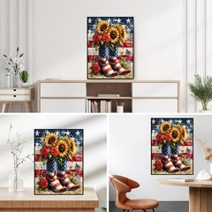 Diamond Art Kits for Adults, 5D DIY Western Diamond Painting Kits for Adults Beg