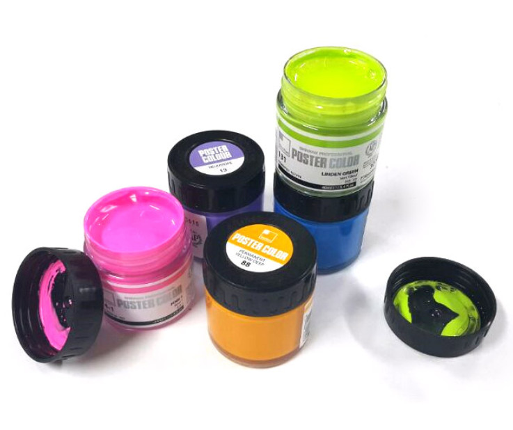SHINHAN Professional Poster Color Paint 40ml bottle x 3ea, 69 Colors / Tracking