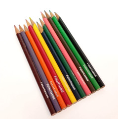 Vintage Faber Castell COLORAY Thin Lead Coloring Pencils USA Cedar Wood