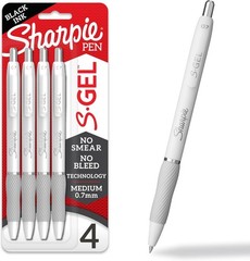Comfortable Writing with 4 S-Gel Pens – Medium Point 0.7mm, Retractable Style