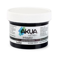 Akua Intaglio Water-Based Ink, 2-Ounce Jar, Carbon Black 2 fl oz,