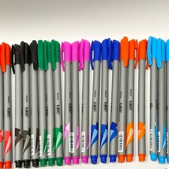 60 Bic Fineliner Pen Fine Point 0.4mm & Medium Point 1.0mm Pens NEW 60 Count