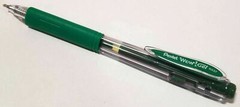 NEW Pentel WOW! Retractable Gel Pen GREEN INK Med Tip .7mm BULK 100-pcs K437-DBR