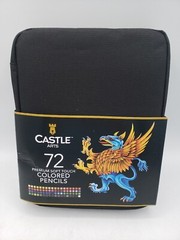 Castle Art Supplies 72 Colored Pencils Zipper-Case Set | Quality Soft Core Color