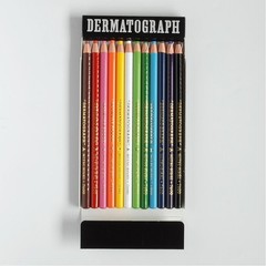 Mitsubishi Pencil K760012C Oil-Based Dermatograph Colored Pencils, No. 7600, …