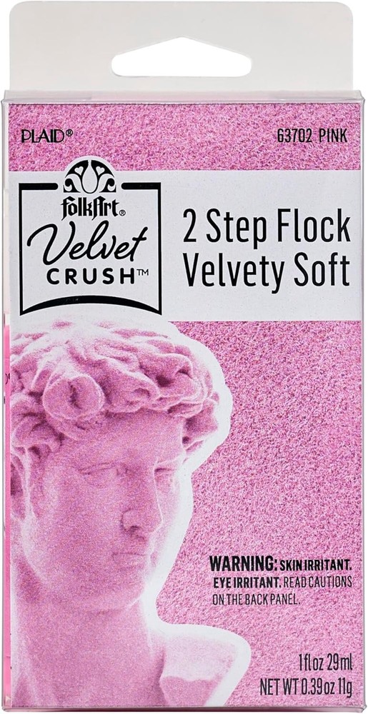FolkArt Velvet Crush Flocking Kit ~ Pink ~ Velvety Soft