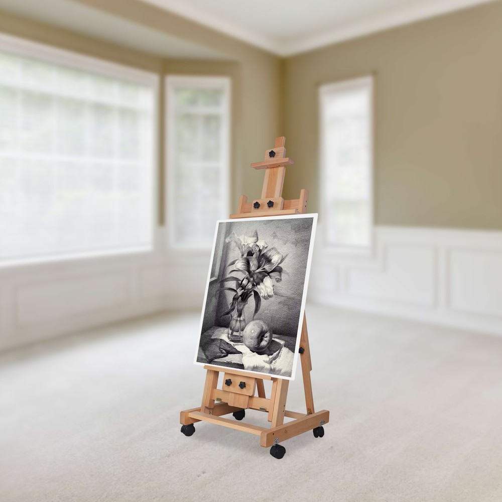 Multi-Function Art Supply Master Studio Artist Wooden Easel, H-Frame Easel USA