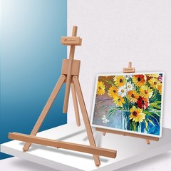 Miratuso Painting Easel, Folding Wooden Tabletop Easel Stand Holds Highest to…
