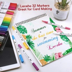 Dual Tip Brush Marker Pens for Adult Coloring Book Journaling Art Supplies