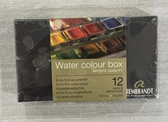 Rembrandt Artists Quality Watercolour 12 Pans & Sable Brush – New in Box!