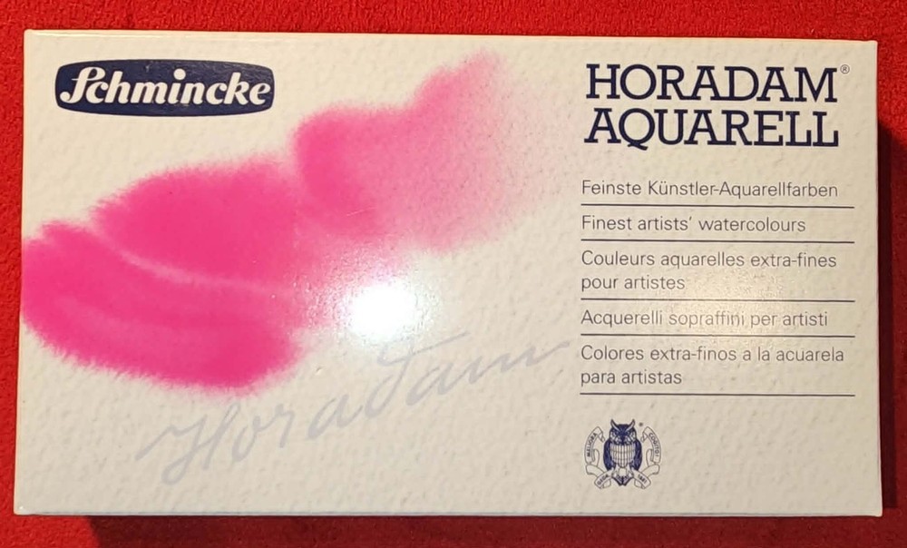 New Schmincke Horadam Aquarell Watercolor Set Multicolor Metal Box 12 Half Pans