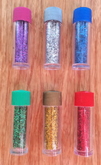 6 Pack Craft Glitter Shaker Tubes Set Fine Loose Metallic Assorted Colors DIY