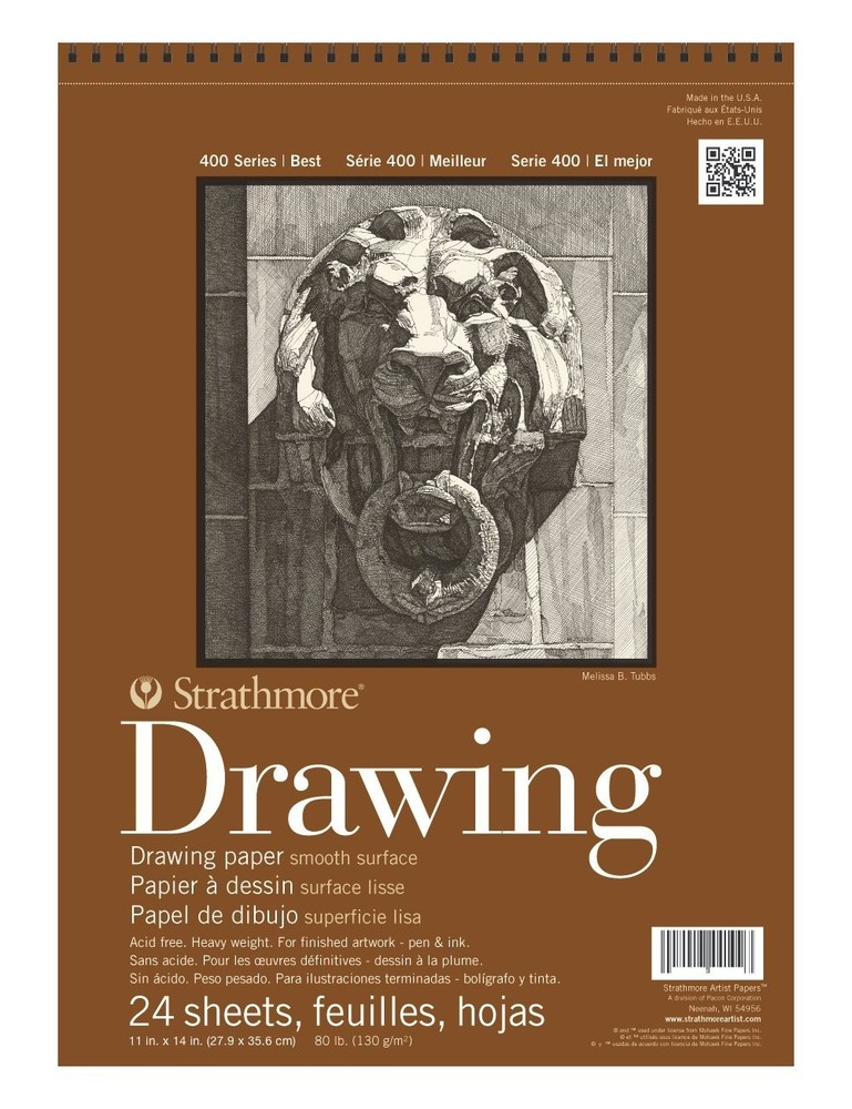 Strathmore (400-105 400 Series Drawing, Smooth Surface, 11×14, Cream