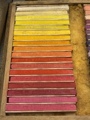 Faber-Casttell Polychromos series 9286 Artist Soft Pastels 72 Sticks In Wood Box