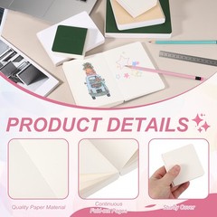 3.2×3.2″ Watercolor Sketchbook, 58 Sheets/116 Pages 230GSM/110lb, White