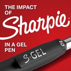 Smooth Writing S-Gel Pens – 12 Black Gel Ink Pens with Comfortable Grip, 0.7mm