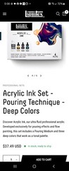 2 Liquitex Professional Acrylic Ink Pouring Technique Two 4 Pc Sets Deep Primary