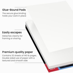ARTEZA Watercolor Paper, 32 Sheets, 9×12 Inches Water Office Product