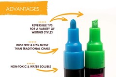 Bandle B. Chalk Markers – 8 Vibrant, 1 Count (Pack of 8), Vibrant 6mm