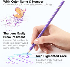 136 Color Pencils for Adult Coloring Book, Soft Core Colored Pencils Set
