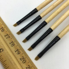 XDT Angular Tip Nail Art Paint Brush 5 Pc Set #00000 Fine Micro Detail
