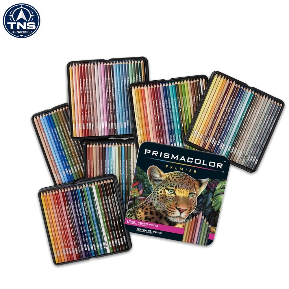 Premier Colored Pencils Assorted Colors 132 Pack Soft Core Art Drawing Shading